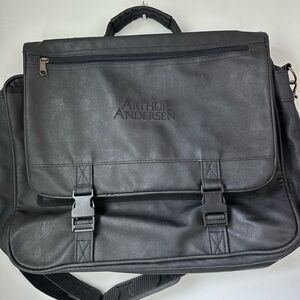 Arthur Andersen Black Zippered Laptop Bag